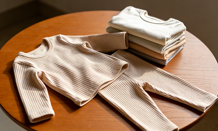 Children's clothing fabric textures including soft cotton and linen materials